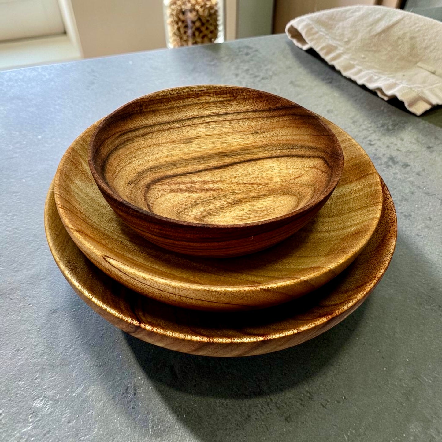 Wooden Nesting Bowls - Set of 3