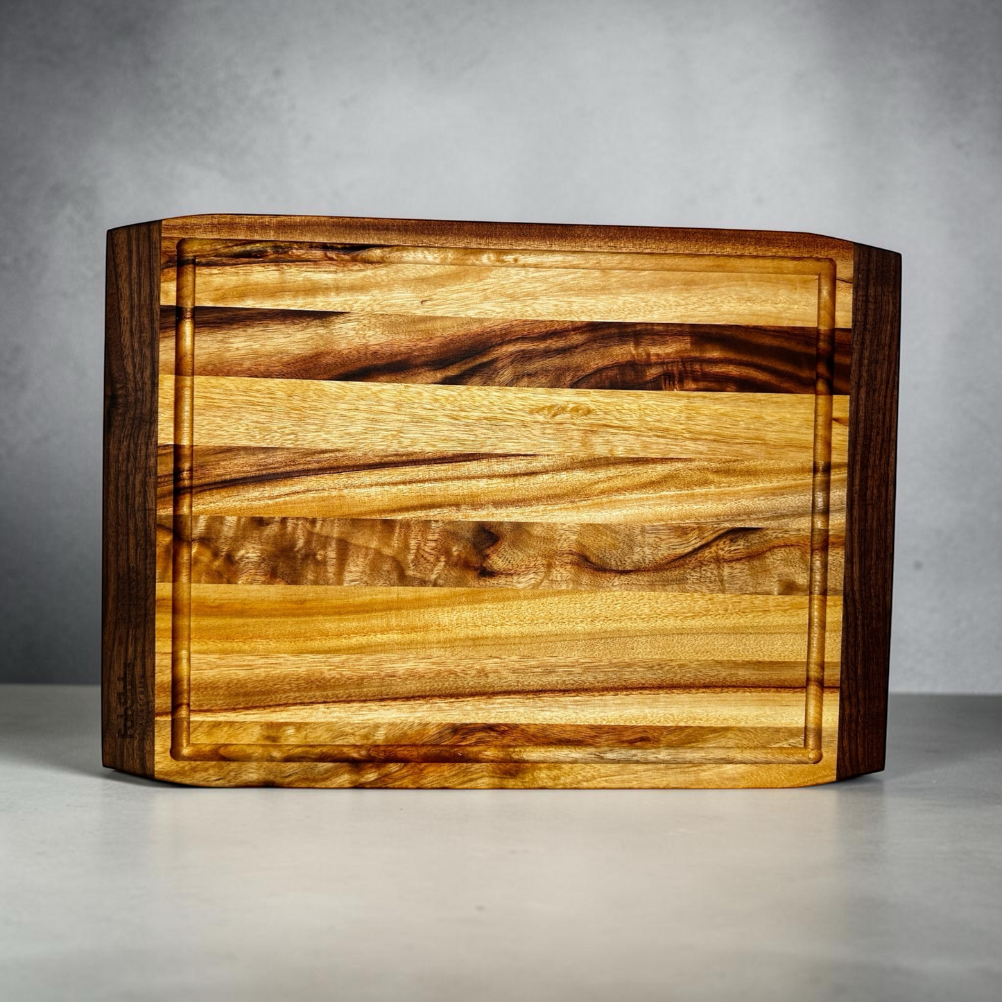 Wooden Brisket Board with Juice Groove & Handles