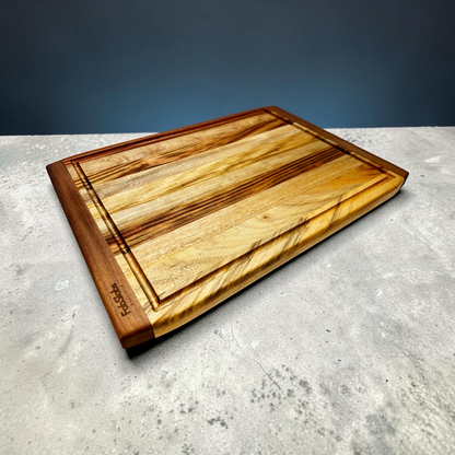 Wooden Brisket Board with Juice Groove & Handles